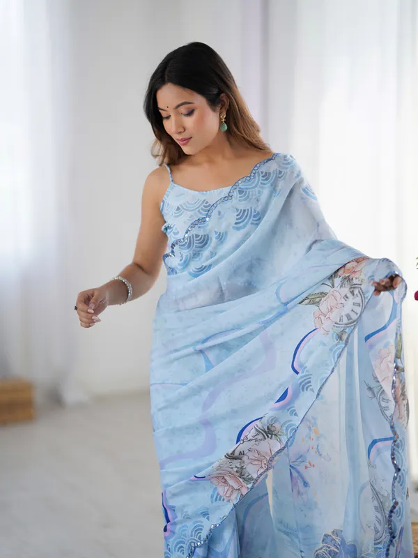 Light_Blue_Pure_Chinon_Digital_Print_Saree_With_Mirror_Work_Scallop_Border_For_Women