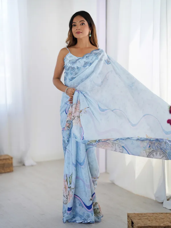 Light_Blue_Pure_Chinon_Digital_Print_Saree_With_Mirror_Work_Scallop_Border_For_Women