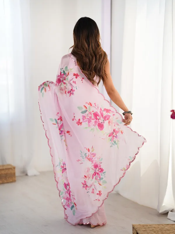 Light_Pink_Pure_Chinon_Digital_Print_Saree_With_Mirror_Work_Scallop_Border_For_Women