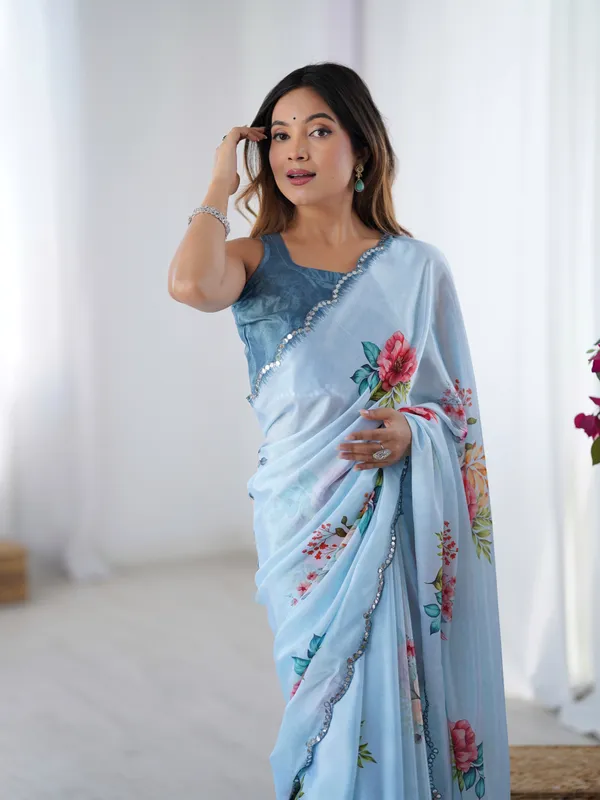 Aqua_Blue_And_Pink_Pure_Chinon_Digital_Print_Saree_With_Mirror_Work_Scallop_Border_For_Women