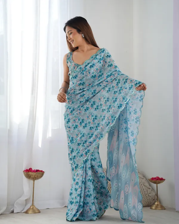 Aqua_Blue_Pure_Chinon_Digital_Print_Saree_With_Mirror_Work_Scallop_Border_For_Women