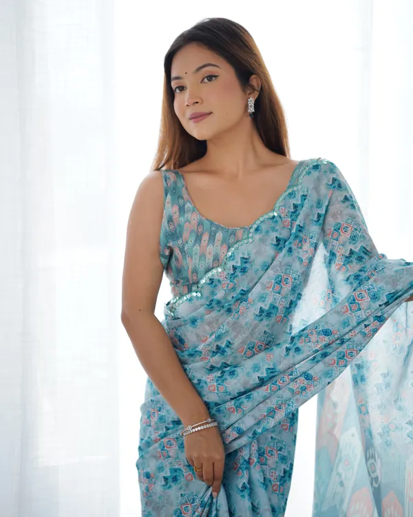 Aqua_Blue_Pure_Chinon_Digital_Print_Saree_With_Mirror_Work_Scallop_Border_For_Women