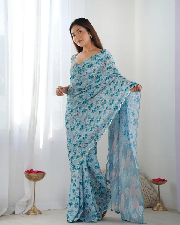 Aqua_Blue_Pure_Chinon_Digital_Print_Saree_With_Mirror_Work_Scallop_Border_For_Women