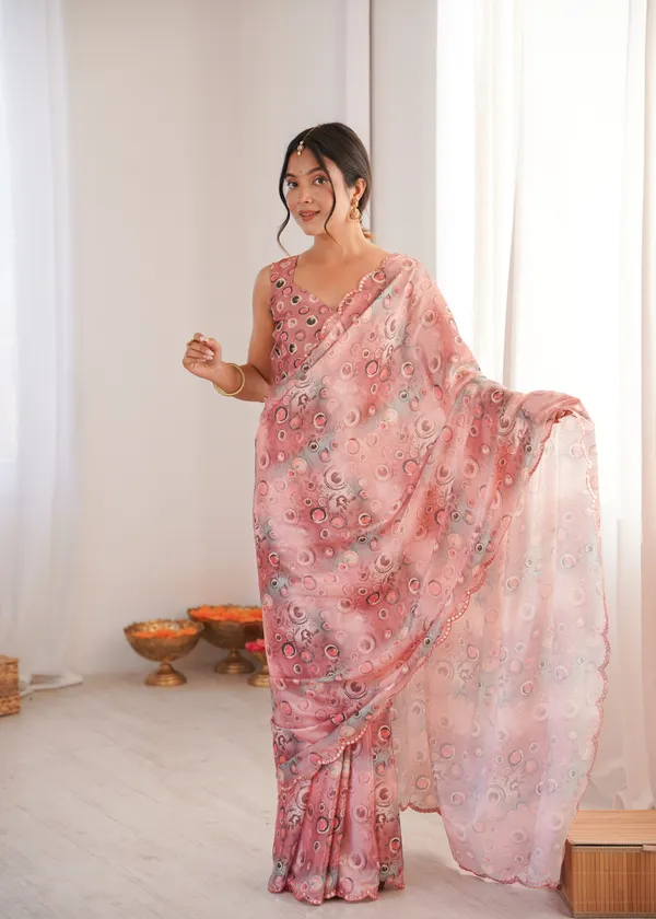 Pink_Pure_Chinon_Digital_Print_Saree_With_Mirror_Work_Scallop_Border_For_Women