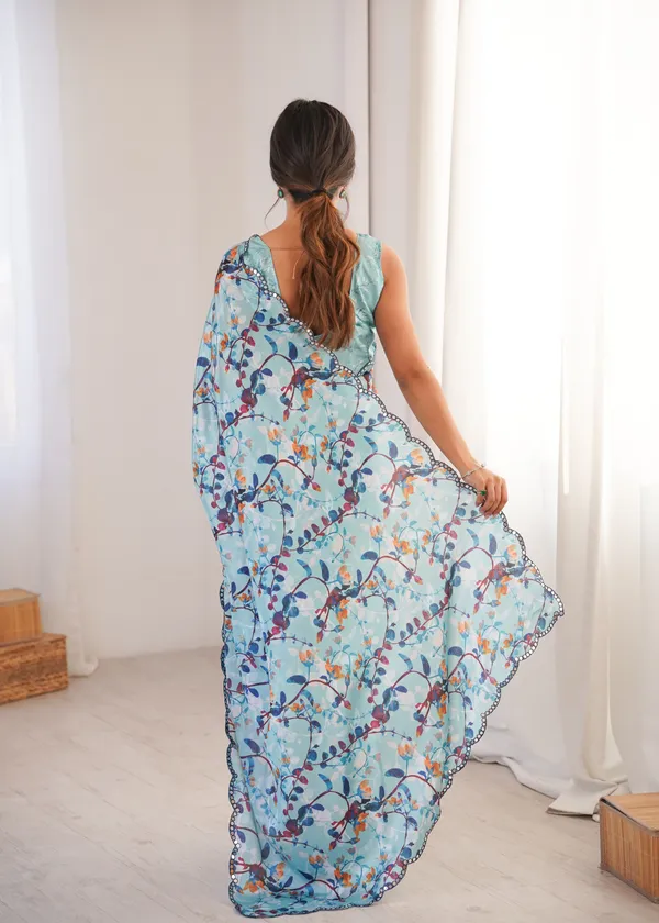 Aqua_Blue_Pure_Chinon_Digital_Print_Saree_With_Mirror_Work_Scallop_Border_For_Women