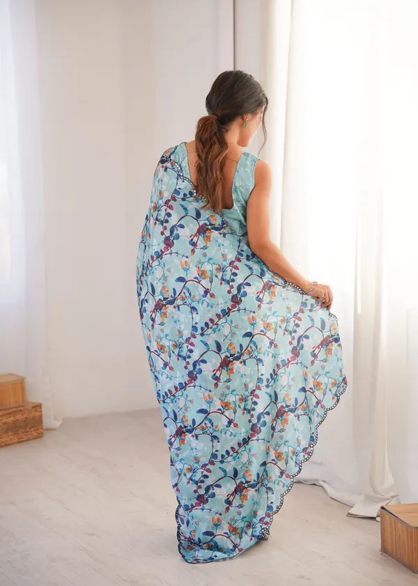 Aqua_Blue_Pure_Chinon_Digital_Print_Saree_With_Mirror_Work_Scallop_Border_For_Women
