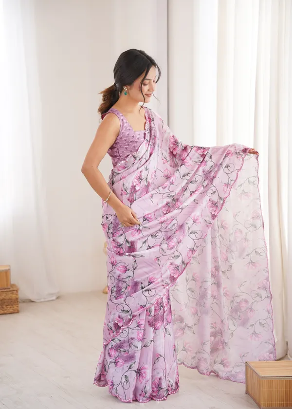Purple_Pure_Chinon_Digital_Print_Saree_With_Mirror_Work_Scallop_Border_For_Women