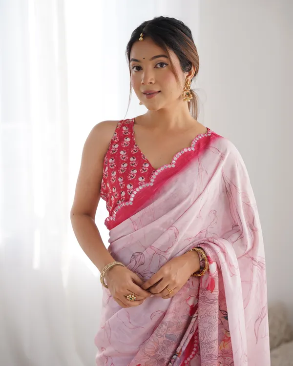 Baby_Pink_Pure_Chinon_Digital_Print_Saree_With_Mirror_Work_Scallop_Border_For_Women