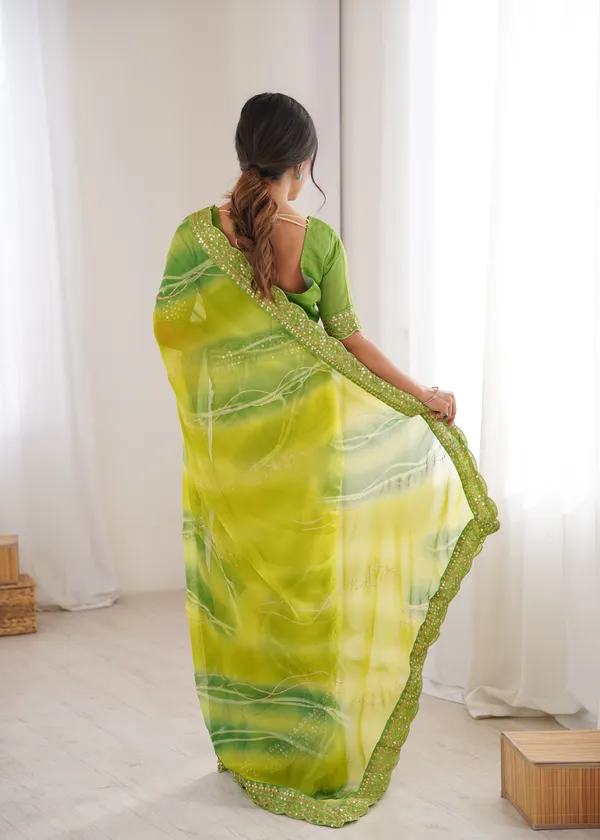 Green_Padding_Chiffon_Georgette_Partywear_Saree_For_Women