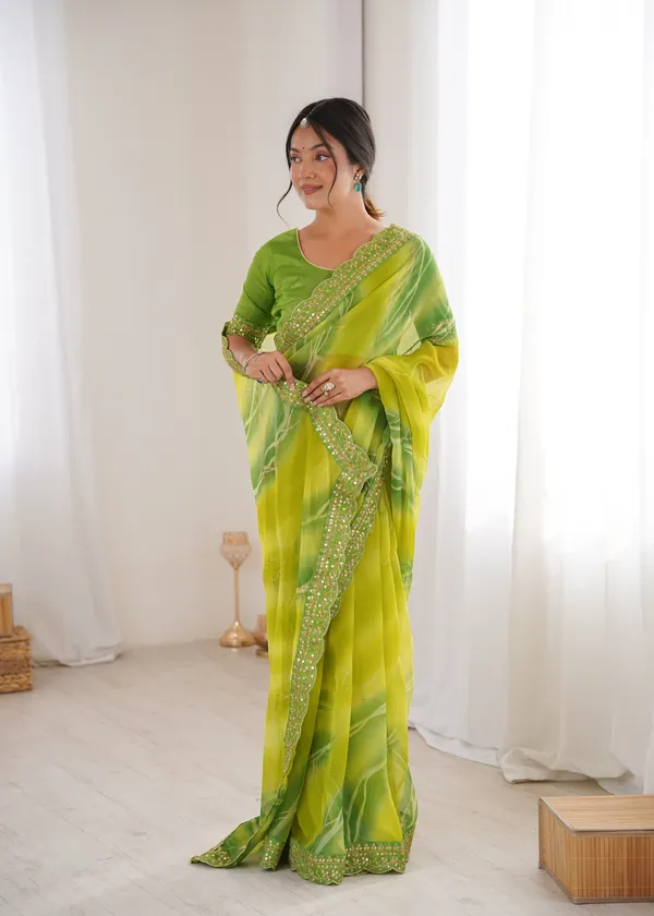 Green_Padding_Chiffon_Georgette_Partywear_Saree_For_Women