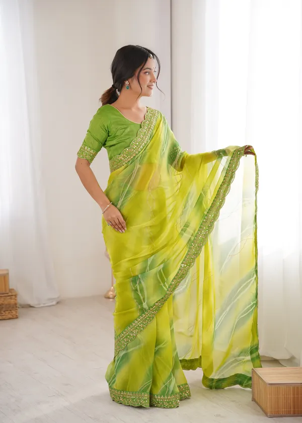 Green_Padding_Chiffon_Georgette_Partywear_Saree_For_Women