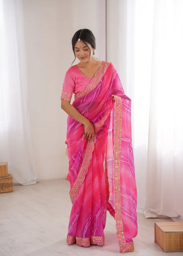 Pink_Padding_Chiffon_Georgette_Partywear_Saree_For_Women