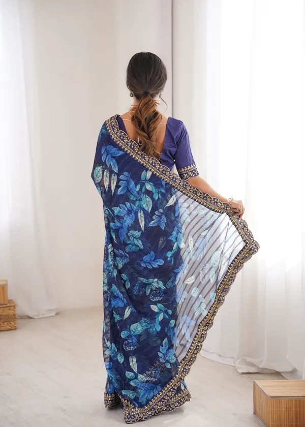 Blue_Printed_Chiffon_Georgette_Partywear_Saree_For_Women