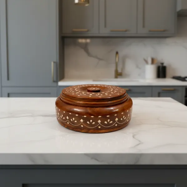Handcrafted_Wooden_Chapati_Box_With_Brass_Inlay_Work
