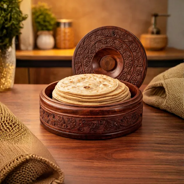 Handcrafted_Wooden_Chapati_Box_With_Intricate_Carved_Design