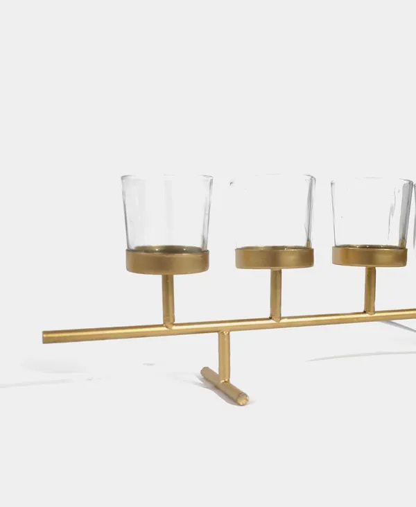 5_Cup_Brass_Tea_Light_Candle_Holder_Perfect_For_Home_Decor_Dining_Table_Centerpiece_Candle_Holder_For_Table_Decor_Room_Decor_Golden_Tealight_Candle_Holders