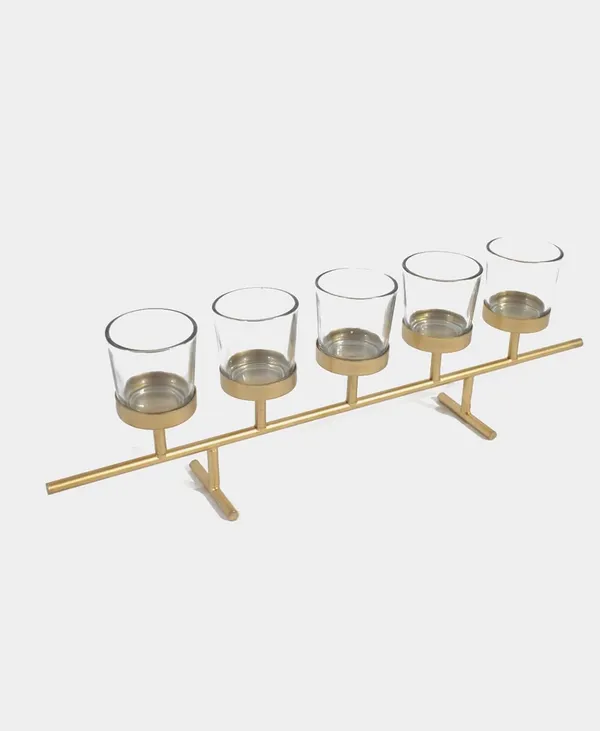 5_Cup_Brass_Tea_Light_Candle_Holder_Perfect_For_Home_Decor_Dining_Table_Centerpiece_Candle_Holder_For_Table_Decor_Room_Decor_Golden_Tealight_Candle_Holders