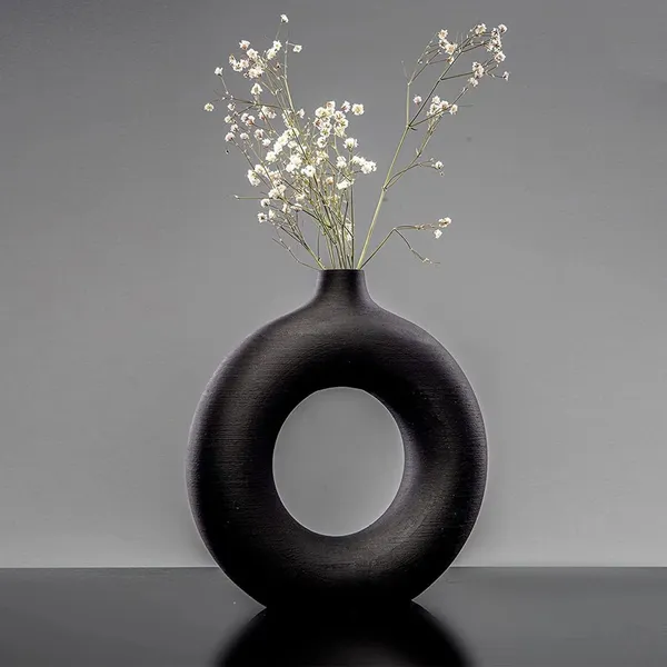 Handcrafted_Ceramic_Round_Vase_Donut_Ceramic_Pot_And_Vase_Handcrafted_Round_Shaped_Flower_Vase_Modern_Vase_Home_Decor_Centrepiece_Black