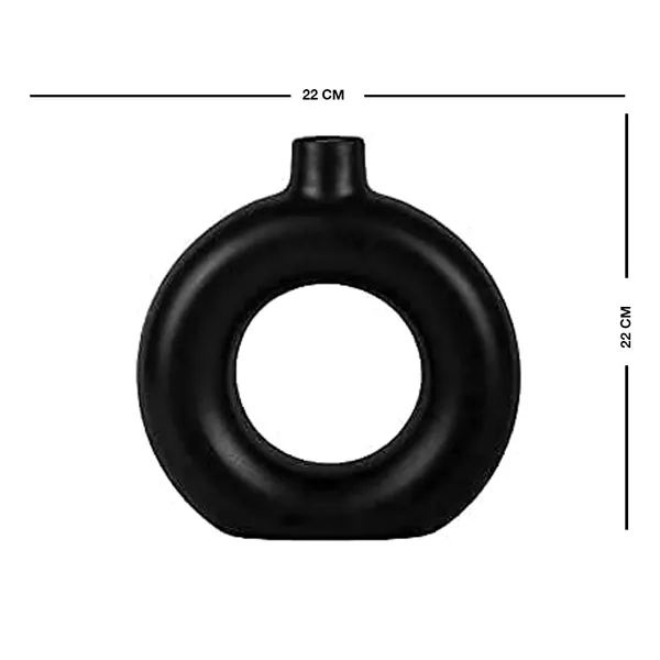 Handcrafted_Ceramic_Round_Vase_Donut_Ceramic_Pot_And_Vase_Handcrafted_Round_Shaped_Flower_Vase_Modern_Vase_Home_Decor_Centrepiece_Black