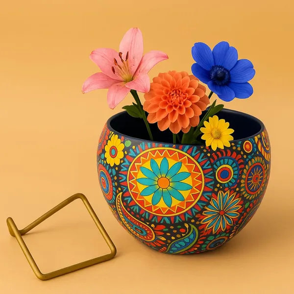 Metal_Mandala_Flower_Planter_Decorative_Pot_Holder_For_Indoor_Outdoor_Use_Mandala_Fusion_Spectrum_Style_Succulent_Planter_Mandala_Fusion