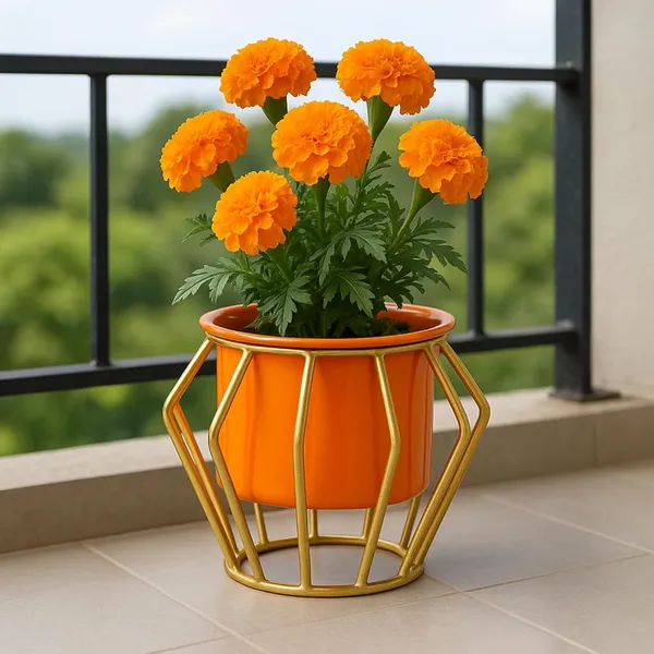 Metal_Golden_Planter_With_Stand_Flower_Pot_For_Indoor_Outdoor_Plants_Flower_Vase_Planter_Pot_Metallic_Gold_Metal_Stand_With_Planters_Orange_Cube_Stand