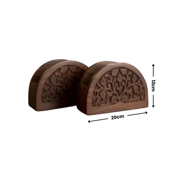 Wooden_Napkin_Holder_Set_With_Floral_Carving_Brown_Set_Of_2