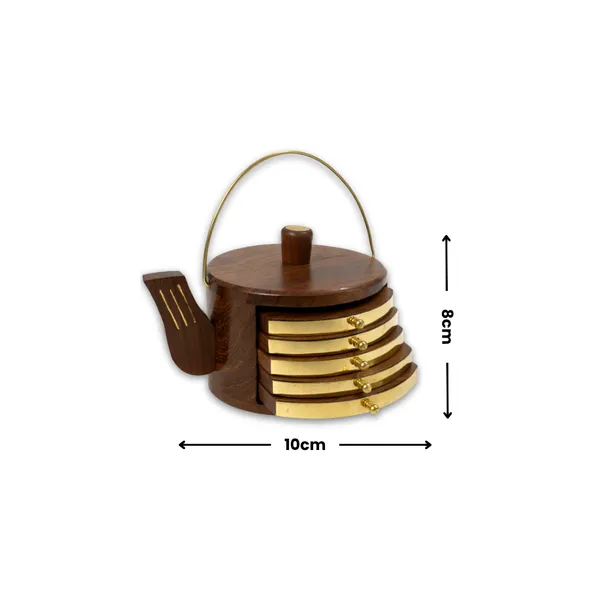 Decorative_Wooden_Teapot_Coaster_Set_With_Brass_Toned_Accents