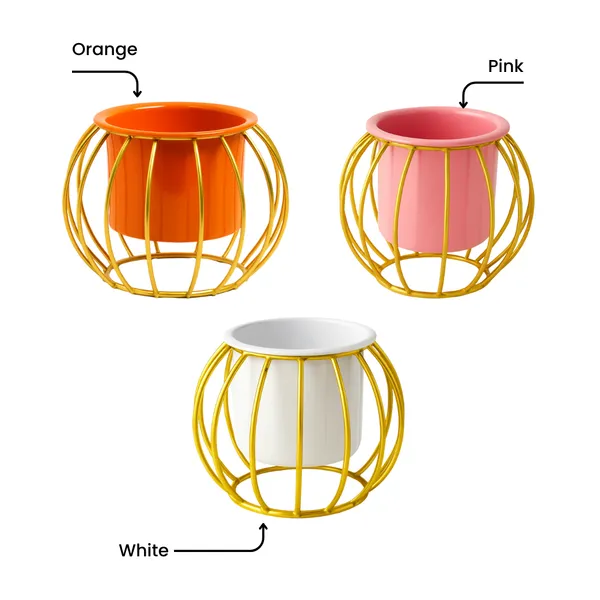 Metal_Wire_Planter_Stand_With_Plastic_Pot_Insert_Golden_Cage_Design