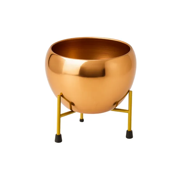 Copper_Finish_Metal_Bowl_Planter_with_Stand