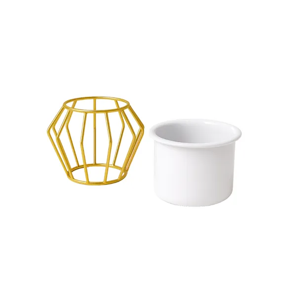 White_Ceramic_Planter_With_Gold_Geometric_Wire_Stand
