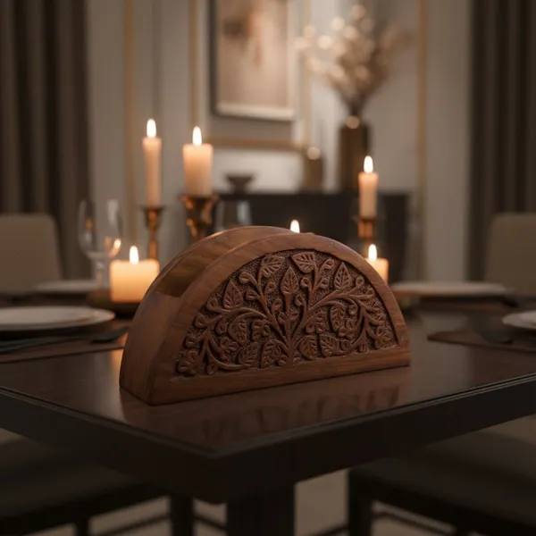 Handcrafted_Wooden_Tissue_Holder_With_Intricate_Floral_Carving_Brown