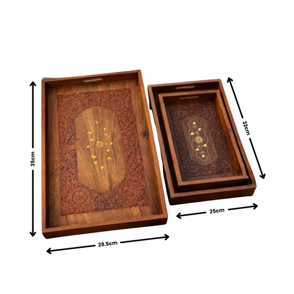 Handcrafted_Wooden_Serving_Tray_Set_With_Brass_Inlay_Set_Of_3