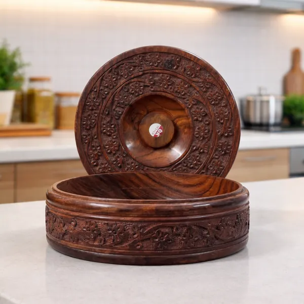 Handcrafted_Wooden_Chapati_Box_With_Intricate_Carved_Design