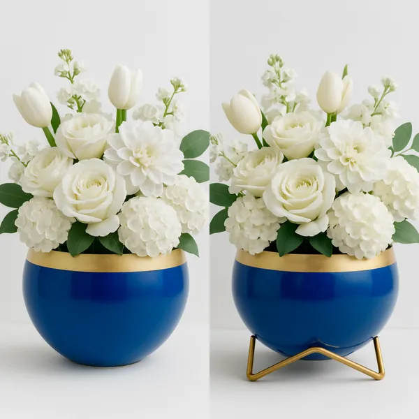 Blue_And_Gold_Decorative_Flower_Vase_With_Stand