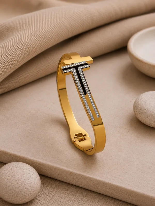 Gold_Stainless_Steel_Bangle_Bracelet_For_Women