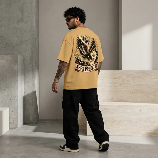 Beige_Cotton_Apex_Predator_Oversized_T-Shirt_For_Men