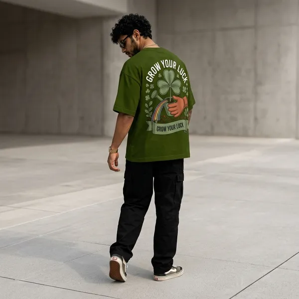 Avocado_Green_Oversized_220_Gsm_Cotton_T-Shirt_For_Men
