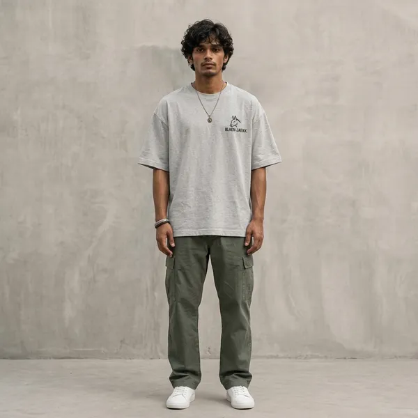 Ash_Grey_Donkey_Print_Oversized_T-Shirt_For_Men
