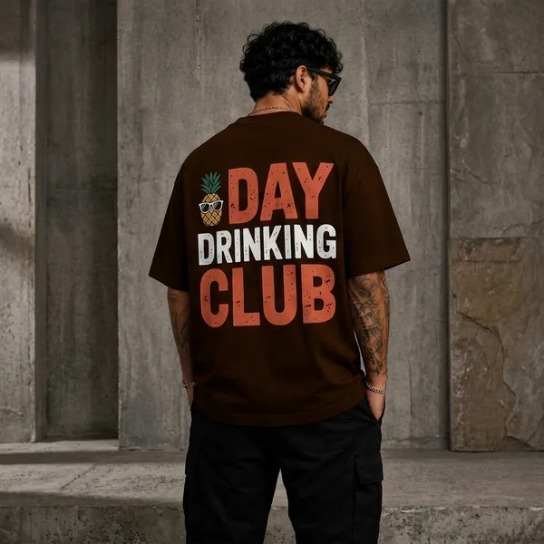 Brown_Cotton_Oversized_Day_Drinking_Club_T-Shirt_For_Men