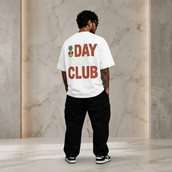 White_Cotton_Oversized_Day_Drinking_Club_T-Shirt_For_Men