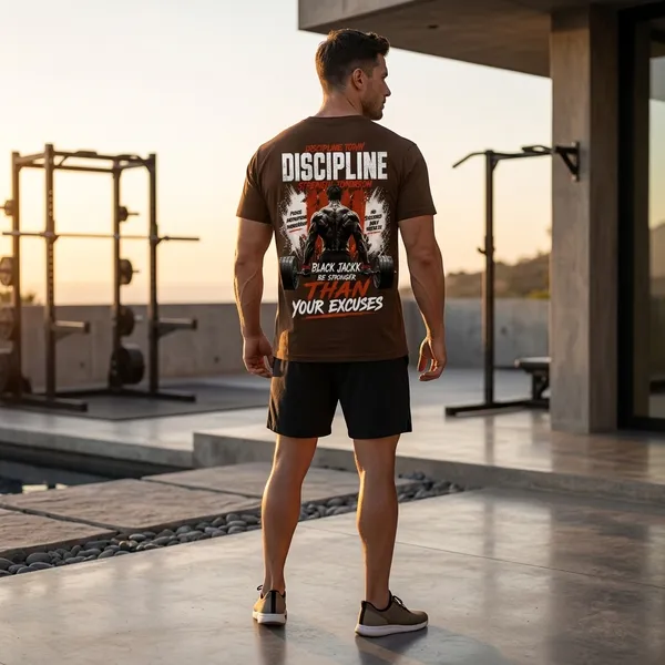 Brown_Graphic_Print_Discipline_Motivational_T-Shirt_For_Men