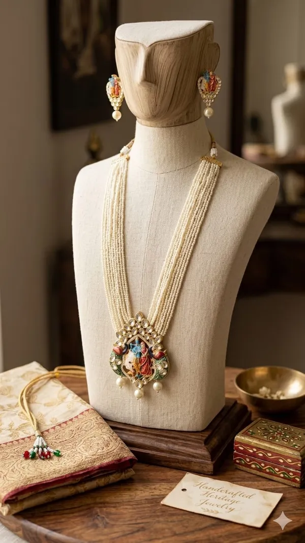 Gold-Plated_Cz_Studded_&_Beaded_Necklace_Set,_Indian_Bridal_Jewelry,_Designer_Traditional_Wedding
