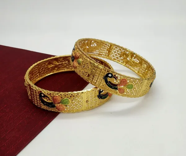 Meenakari_Peacock_Bangles:_Gold_Plated_Indian_Bridal_Jewelry,_Designer_Traditional_Wedding,_Gift