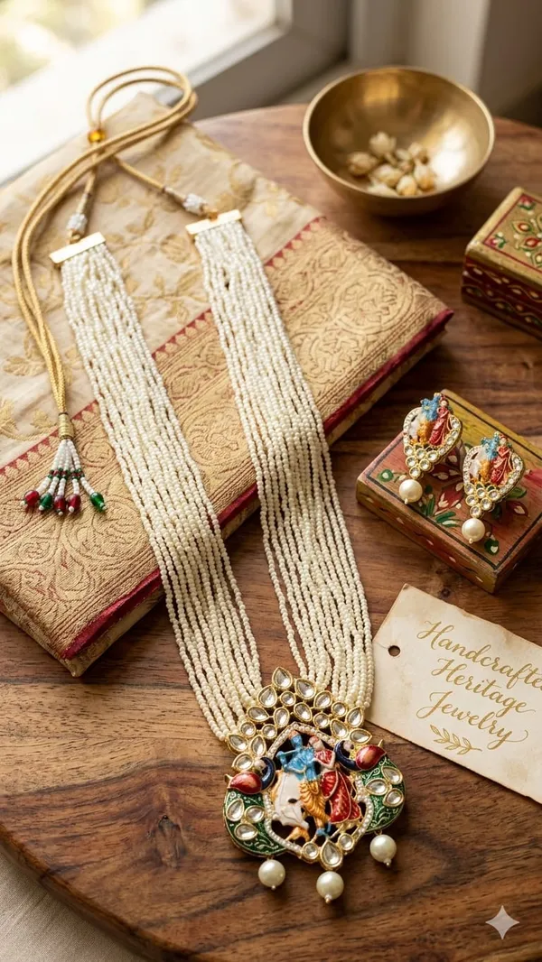 Gold-Plated_Cz_Studded_&_Beaded_Necklace_Set,_Indian_Bridal_Jewelry,_Designer_Traditional_Wedding