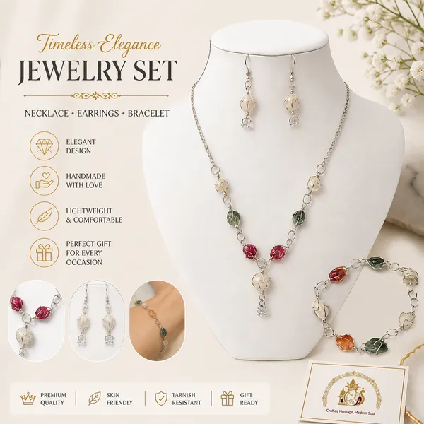 Uncut_Loose_Stones_Necklace,_Handmade_Multicolor_Necklace_Set_1_Strand_20_Inch