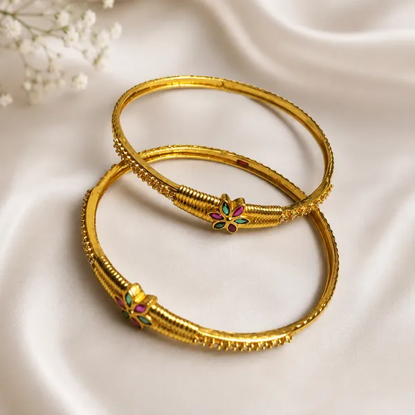 Floral_Sparkle_Gold-Plated_Bangles_(Set_of_2)