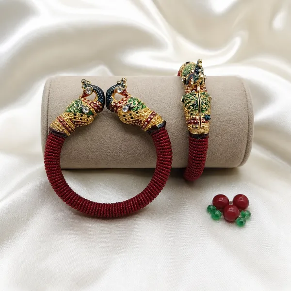 Meenakari_Peacock_Kada_Bangles_(Pair),_Gold-Plated_Traditional_Rajwadi_Ethnic_Jewellery