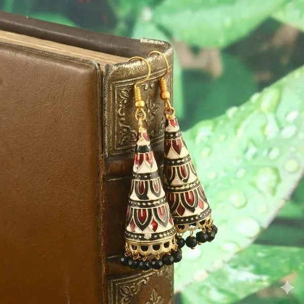 Hand_Painted_Jhumka_Earrings_|_Indian_Enamel,_Pearl_Dangle