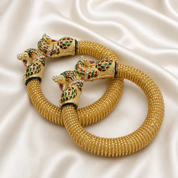 Meenakari_Peacock_Kada_Bangles_(Pair),_Gold-Plated_Traditional_Rajwadi_Ethnic_Jewellery