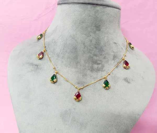 Royal_Dual-Tone_Crystal_Drop_Necklace